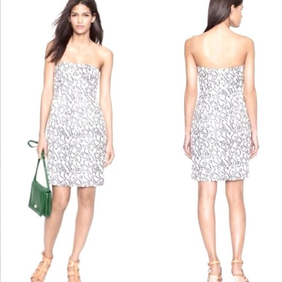 J. Crew Rambling Rose Strapless Dress Size 0 NWT - Picture 2 of 7